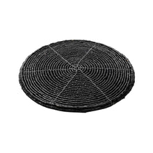 Lade das Bild in den Galerie-Viewer, 4er Set Glasuntersetzer Perlen Schwarz, Weiß oder Silber Getränkeuntersetzer 10 cm
