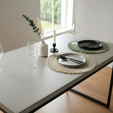 Lade das Bild in den Galerie-Viewer, 4er Set Platzset Boho rund Grün 38 cm Tischset Tischdeko
