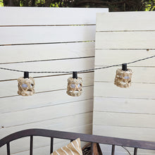 Lade das Bild in den Galerie-Viewer, LED Lichterkette Rattan Laterne Boho Gartenbeleuchtung Dekolicht Garten Beleuchtung
