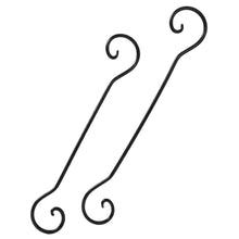 Lade das Bild in den Galerie-Viewer, 2er Set Dekohaken Metall Braun S-Form geschwungen
