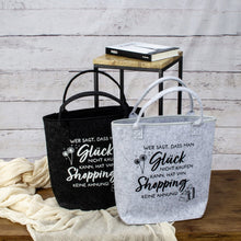 Lade das Bild in den Galerie-Viewer, Filztasche Shopping Hellgrau 37 cm Filz Tasche Grau Einkaufstasche Shopper
