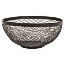 Lade das Bild in den Galerie-Viewer, Dekoschale Schwarz 26 cm rund Metall modern Obstschale Schale Metallschale
