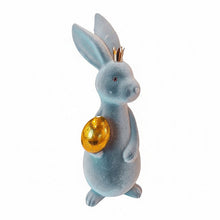Lade das Bild in den Galerie-Viewer, Deko Osterhase Grau Gold 31 cm Dekohase Osterdeko Deko Ostern
