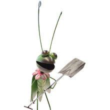 Lade das Bild in den Galerie-Viewer, 4er Set Deko Grashüpfer 35 cm Grün Metall Gartendeko Dekofigur Garten
