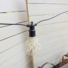 Lade das Bild in den Galerie-Viewer, LED Lichterkette Rattan Boho Gartenbeleuchtung Dekolicht Garten Beleuchtung
