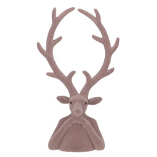 Lade das Bild in den Galerie-Viewer, Dekobüste Hirsch 30 cm modern Kunststoff beflockt Dekohirsch Büste Dekofigur
