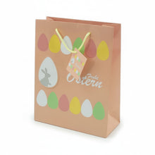 Lade das Bild in den Galerie-Viewer, 6er Set Geschenktaschen Ostern Rosa Grün 23 cm Geschenktüte Papier
