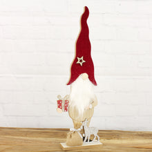Lade das Bild in den Galerie-Viewer, Dekowichtel 45 cm Rot Braun Weihnachtswichtel Weihnachtswichtel
