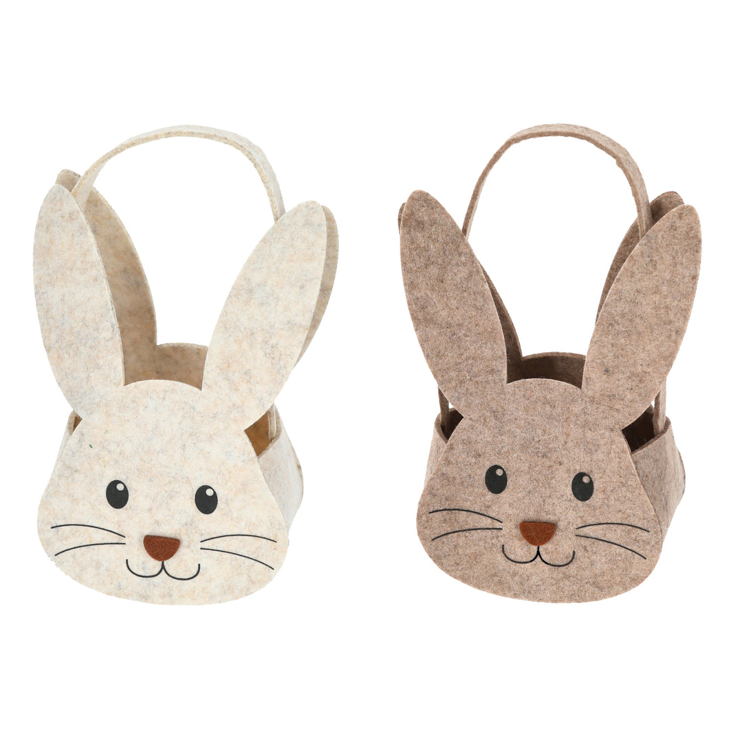 2er Set Ostergeschenkkörbe Filz Hasen Osterkorb Geschenkkorb Ostern Dekoration Filzkörbchen