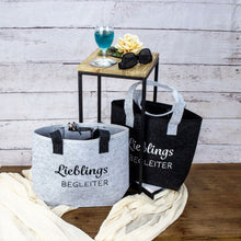 Lade das Bild in den Galerie-Viewer, Filztasche Lieblingsbegleiter Hellgrau 39 cm Filz Tasche Grau Einkaufstasche
