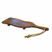 Lade das Bild in den Galerie-Viewer, Dekotablett Holz 54 cm Braun modern Tablett Mangoholz
