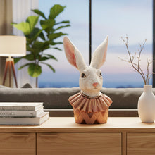 Lade das Bild in den Galerie-Viewer, XXL Dekohase Büste 50 cm Apricot Gold Hasenbüste modern Osterdeko
