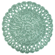Lade das Bild in den Galerie-Viewer, 2er Set Platzset Grün Raffia 38 cm Tischset Tischuntersetzer Tischwäsche Tischdeko
