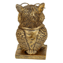 Lade das Bild in den Galerie-Viewer, Dekofigur Eule 15 cm Gold Modern Dekoeule Eulenfigur Uhu Deko
