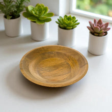 Lade das Bild in den Galerie-Viewer, Schale Mangoholz modern 30 cm Dekoschale Holzschale
