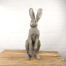 Lade das Bild in den Galerie-Viewer, XXL Osterhase Dekohase Grau 52 cm Hase Osterdeko Dekoration Ostern
