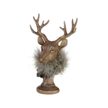 Lade das Bild in den Galerie-Viewer, Hirschkopf Braun Büste 18 cm Dekohirsch Hirsch Deko Dekofigur
