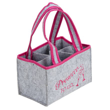 Lade das Bild in den Galerie-Viewer, Filztasche Tragetasche Prosecco to go Grau Pin kFilz Tasche Flaschentasche Flaschenträger
