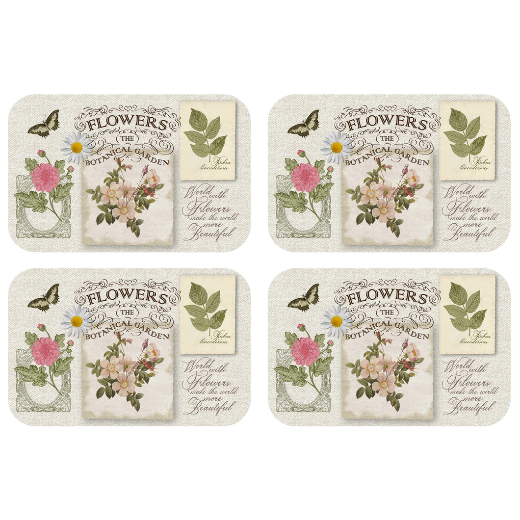 4er Set Platzset rund vers, Farben 35 cm