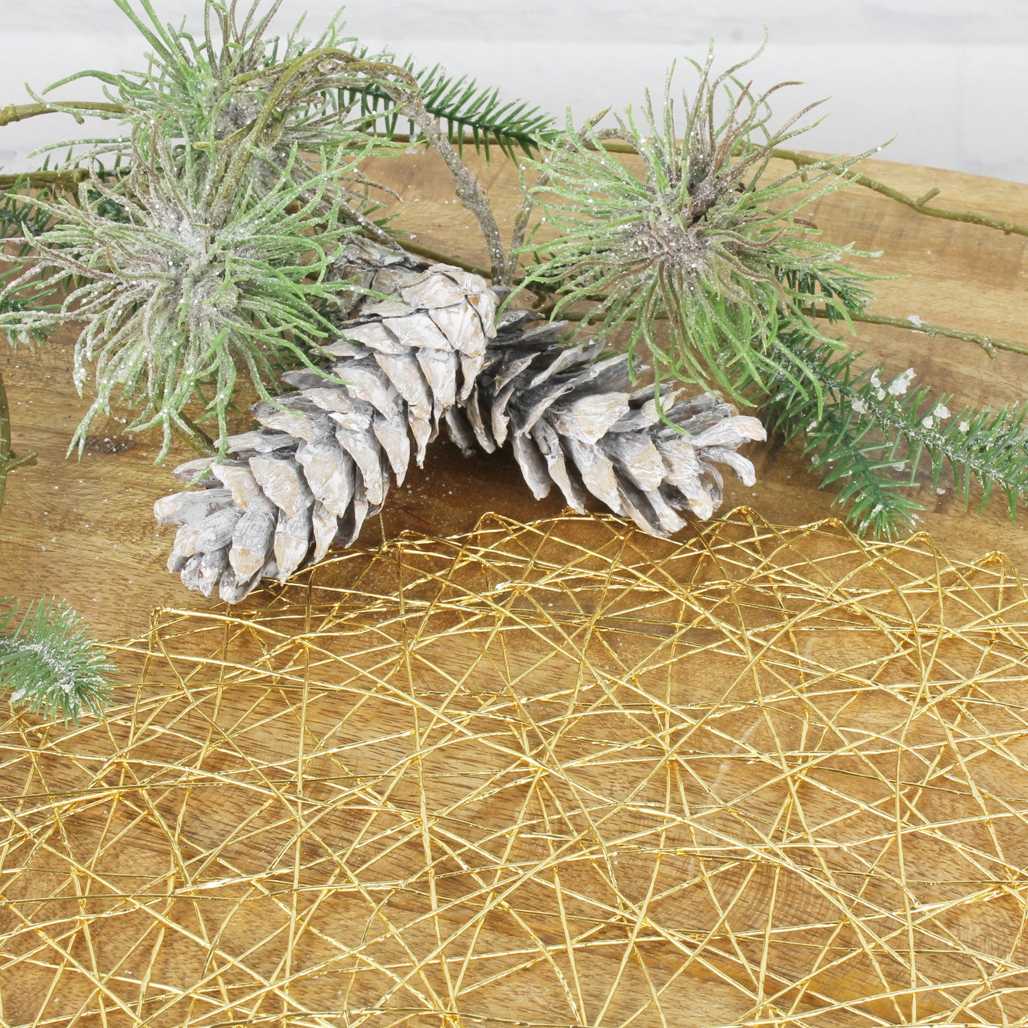 2er Set Platzset Gold geflochten – Macosa Home