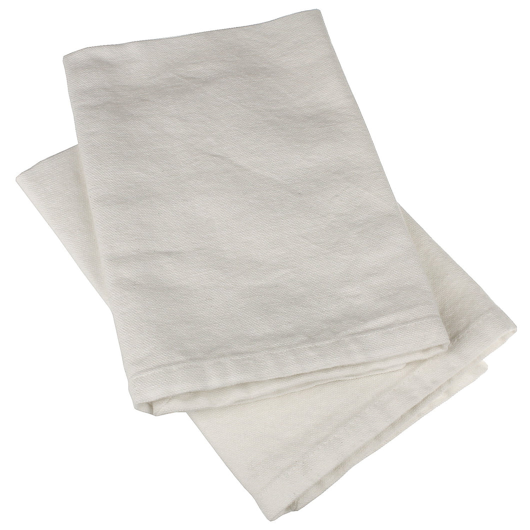 2er Set Stoffservietten Antikweiß Baumwolle 40 x 40 cm