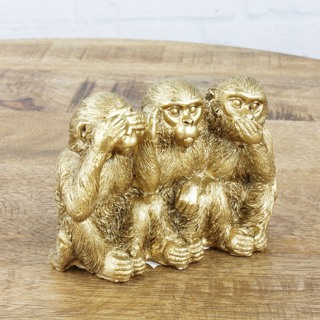 Skulptur Affen Gold